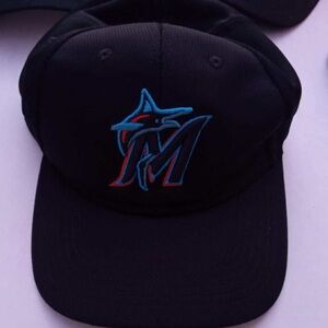 MLB Black Cap with Blue and Red Embroidery